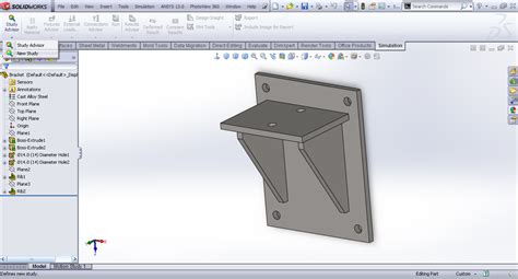 solidworks hanger bracket